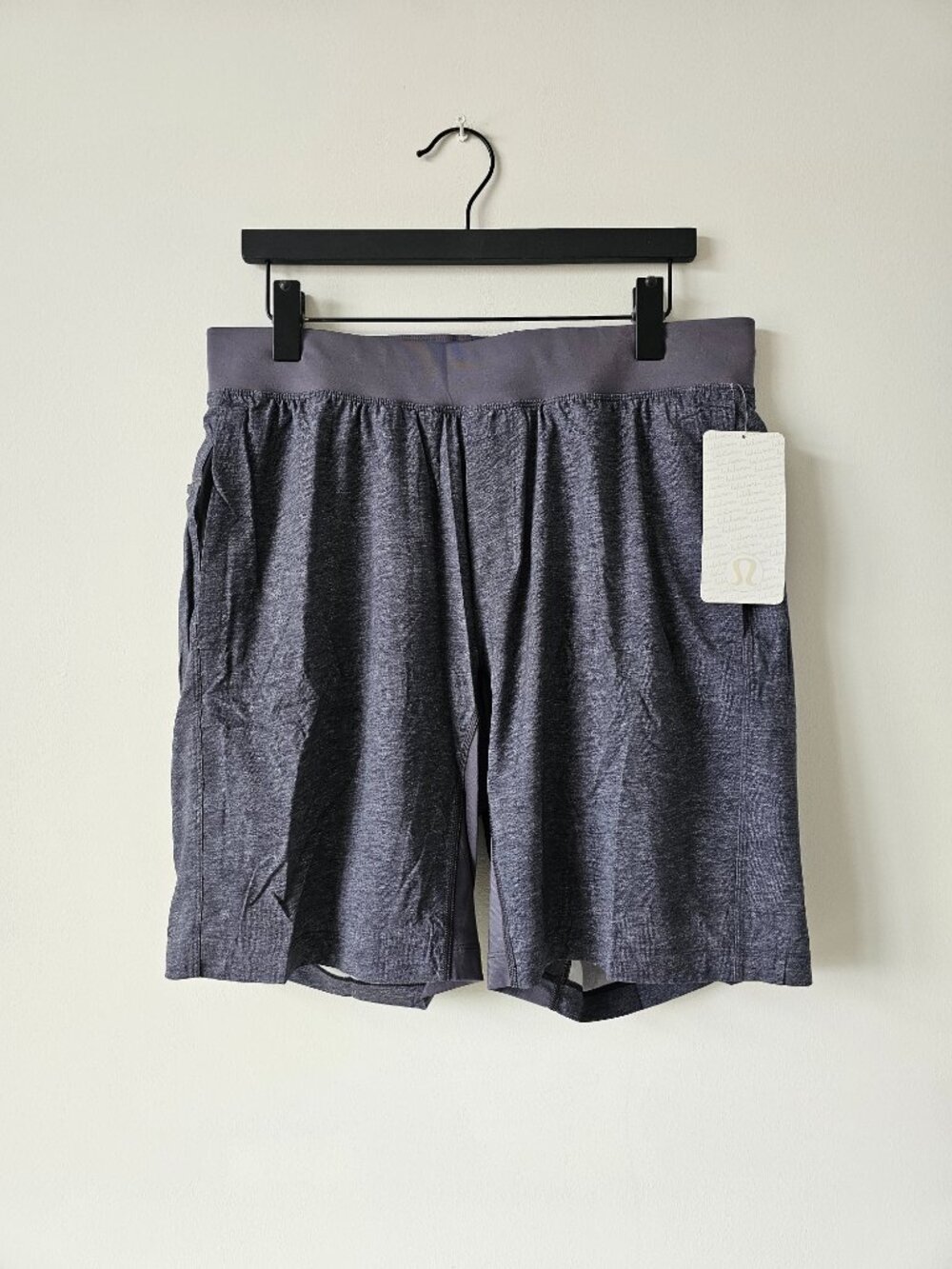 NWT LULULEMON HTMD Heathered Gray Grey T.H.E. Shorts 9" LUX Lined Men's XL